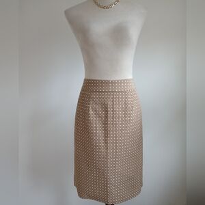 NWOT- Banana Republic-Pencil Skirt-Tan and Ivory-Size 4